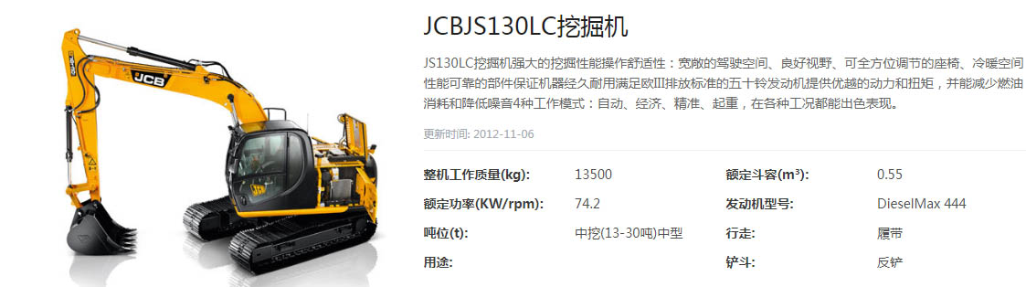 挖掘机中臂油缸修理包JCB130